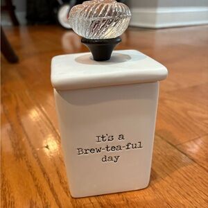 Pier 1 Imports Brew-tea-ful jeweled cannister